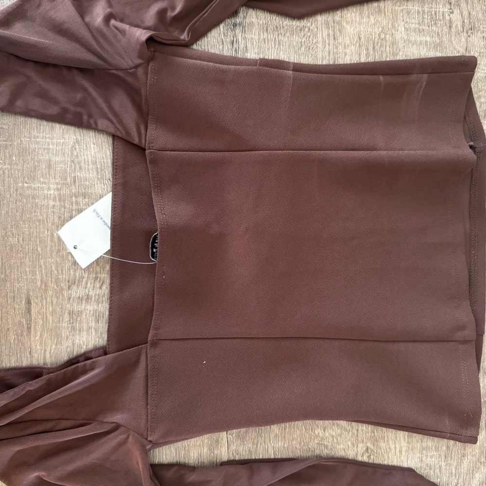 A&F Brown Long Sleeve Top - Perfect for Work
